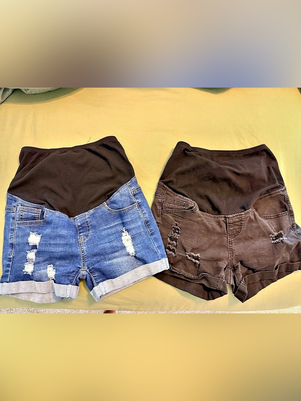 Distressed Denim Jean Shorts